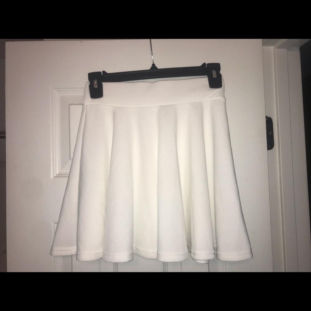 White skater skirt